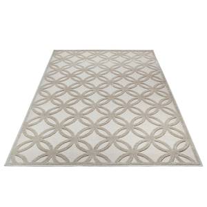 Kurzflorteppich Circle Polypropylen / Latex - Beige - 160 x 235 cm