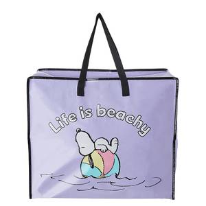 Shopping bag PEANUTS Snoopy Life PET, riciclato - Lilla pastello