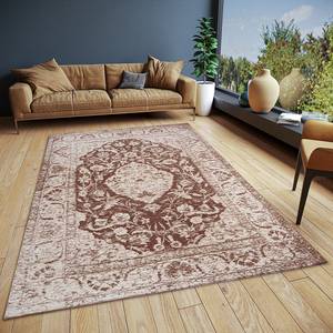 Kurzflorteppich Mahat Polyester / Baumwolle - Braun - 200 x 285 cm