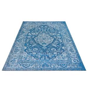 Kurzflorteppich Mahat Polyester / Baumwolle - Blau - 200 x 285 cm