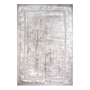 Kurzflorteppich Classic Polyester / Latex - Silber - 57 x 90 cm