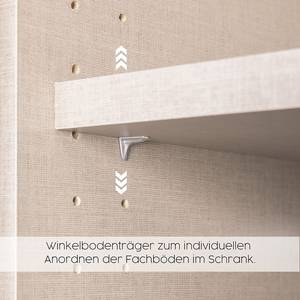 Drehtürenschrank Miro Eiche Artisan Dekor / Alpinweiß  - Breite: 181 cm