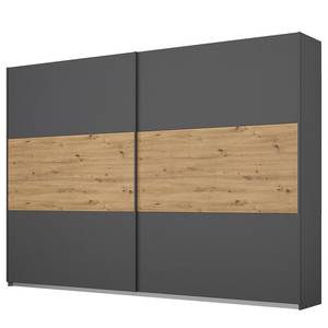 Schwebetürenschrank Miro Grau / Eiche Artisan Dekor - Breite: 261 cm