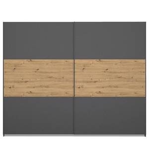 Schwebetürenschrank Miro Grau / Eiche Artisan Dekor - Breite: 261 cm