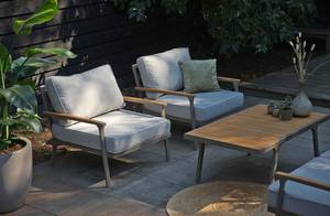 Loungesessel Orlando Aluminium / Eisen - Champagner