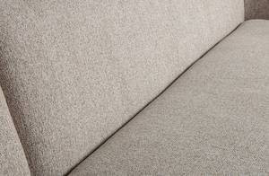 Ecksofa Sloping Strukturstoff - Hellbraun - Ottomane davorstehend links