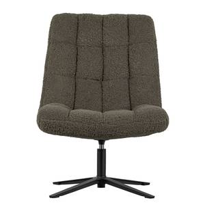 Fauteuil Job staal/bouclé - Donkergroen