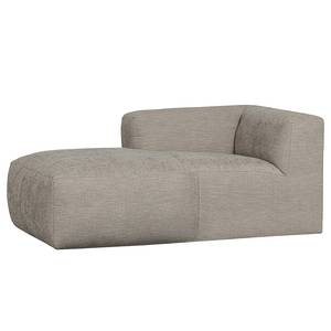 Chaise longue Yent structuurweefsel - beige - Hoek vooraanzicht links