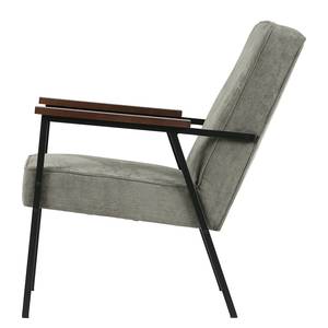 Fauteuil Sally ijzer/ribfluweel - grijs