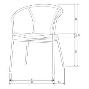 Gartenstuhl Weston 4er-Set Kunststoff - Olivgrün