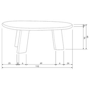 Couchtisch Roundly Mangoholz Massiv - Dunkelbraun