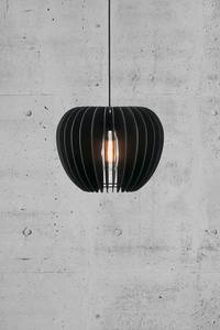 Suspension Tribeca Placage en bois véritable - Noir - 1 ampoule