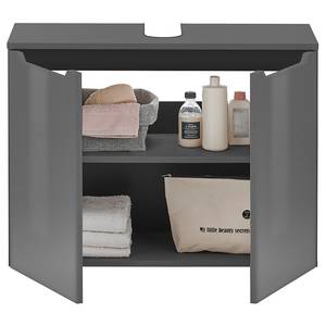 Meuble sous vasque TAULO Anthracite brillant