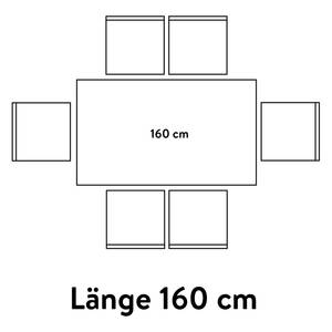 Esstisch London Eiche Havanna Dekor - Breite: 160 cm - Keine Funktion