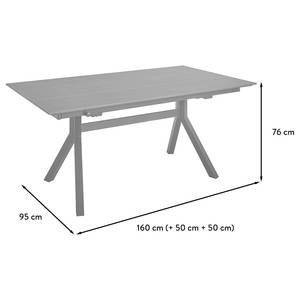 Esstisch Paris Schiefergrau - Breite: 260 cm - Ausziehbar