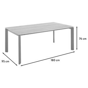 Esstisch London Schiefergrau - Breite: 180 cm - Keine Funktion