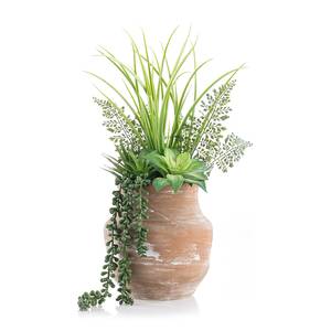 Kunstplant in pot Smooth cement/kunststof - terracottakleurig