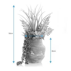Kunstplant in pot Smooth cement/kunststof - terracottakleurig