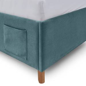 Letto imbottito Cool Velluto a coste Scota: oceano - 120 x 200cm - Senza rete a doghe