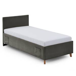 Gestoffeerd bed Cool Corduroy Scota: Antracietkleurig - 120 x 200cm - Zonder lattenbodem