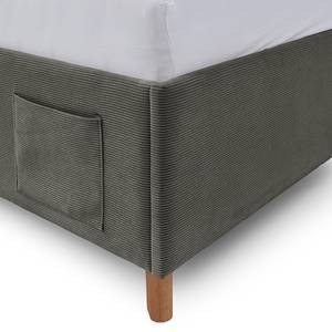 Letto imbottito Cool Velluto a coste Scota: antracite - 120 x 200cm - Senza rete a doghe