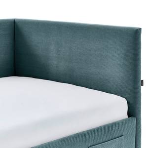 Letto Cool Velluto a coste Scota: oceano - 120 x 200cm - Senza rete a doghe