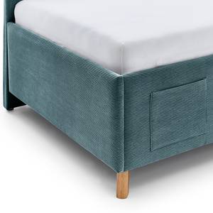 Letto Cool Velluto a coste Scota: oceano - 120 x 200cm - Senza rete a doghe