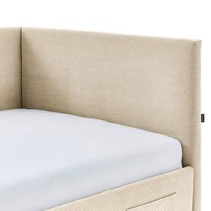 Letto Cool Velluto a coste Scota: crema - 140 x 200cm - Senza rete a doghe