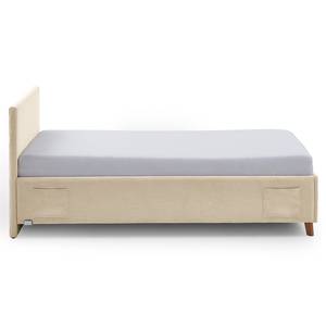 Gestoffeerd bed Cool Corduroy Scota: Crèmekleurig - 140 x 200cm - Met lattenbodem