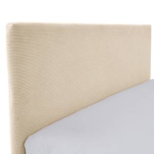 Gestoffeerd bed Cool Corduroy Scota: Crèmekleurig - 140 x 200cm - Met lattenbodem