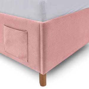 Gestoffeerd bed Cool Corduroy Scota: Mauve - 120 x 200cm - Met lattenbodem