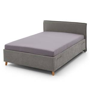 Letto imbottito Fun Tessuto Cieli: grigio - 90 x 200cm - Senza rete a doghe