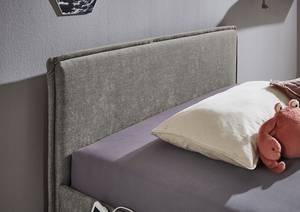 Letto imbottito Fun Tessuto Cieli: grigio - 90 x 200cm - Senza rete a doghe