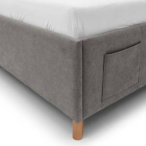 Letto Fun Tessuto Cieli: grigio - 90 x 200cm - Senza rete a doghe