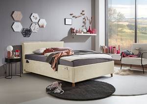 Letto imbottito Fun Tessuto Cieli: crema - 120 x 200cm - Con rete a doghe