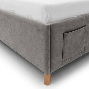 Letto Fun Tessuto Cieli: grigio - 120 x 200cm - Con rete a doghe