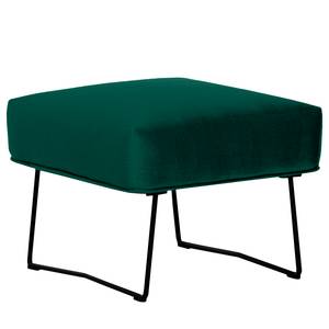 Fauteuil Caleta Tissu - Velours Onoli: Vert vieilli - Avec repose-pieds