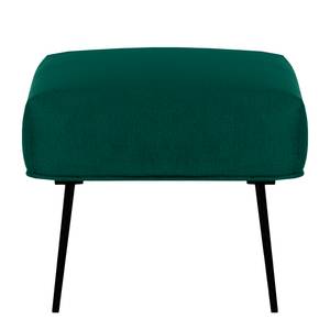 Fauteuil Caleta Tissu - Velours Onoli: Vert vieilli - Avec repose-pieds