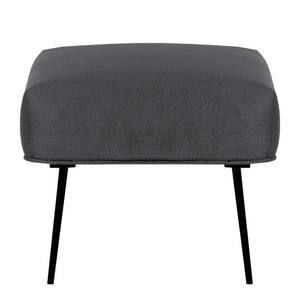 Fauteuil Caleta Tissu - Velours Onoli: Anthracite - Avec repose-pieds