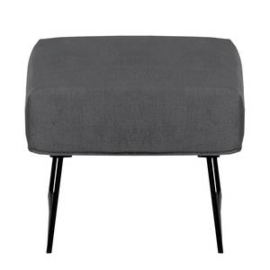 Fauteuil Caleta Tissu - Velours Onoli: Anthracite - Avec repose-pieds