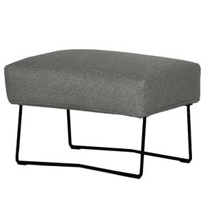 Fauteuil Caleta geweven stof - Geweven stof Sogol: Donkergrijs - Met hocker