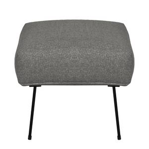 Fauteuil Caleta geweven stof - Geweven stof Sogol: Donkergrijs - Met hocker