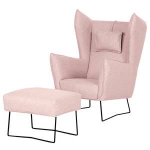 Sessel Caleta Webstoff Sogol: Mauve - Mit Hocker