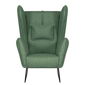 Fauteuil Caleta Tissu - Tissu Sogol: Vert - Avec repose-pieds