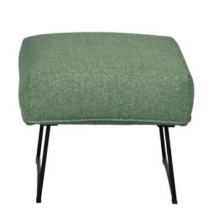 Fauteuil Caleta geweven stof - Geweven stof Sogol: Groen - Met hocker