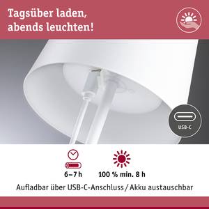 Tafellamp Gilo aluminium/kunststof - 1 lichtbron - Wit