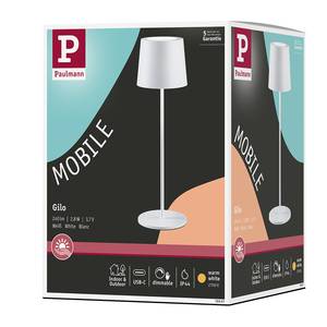 Lampe Gilo Aluminium / Matière plastique - 1 ampoule - Blanc