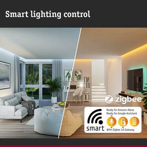 Wandleuchte Capera Zigbee Aluminium - 1-flammig - Anthrazit