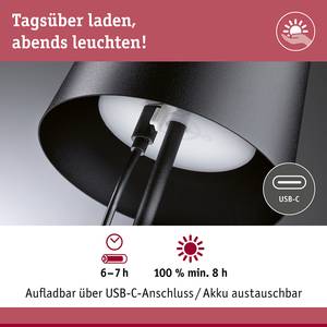 Lampe Gilo Aluminium / Matière plastique - 1 ampoule - Noir