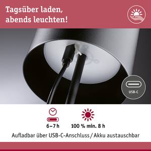 Tischleuchte Tuni Aluminium / Kunststoff - 1-flammig - Schwarz